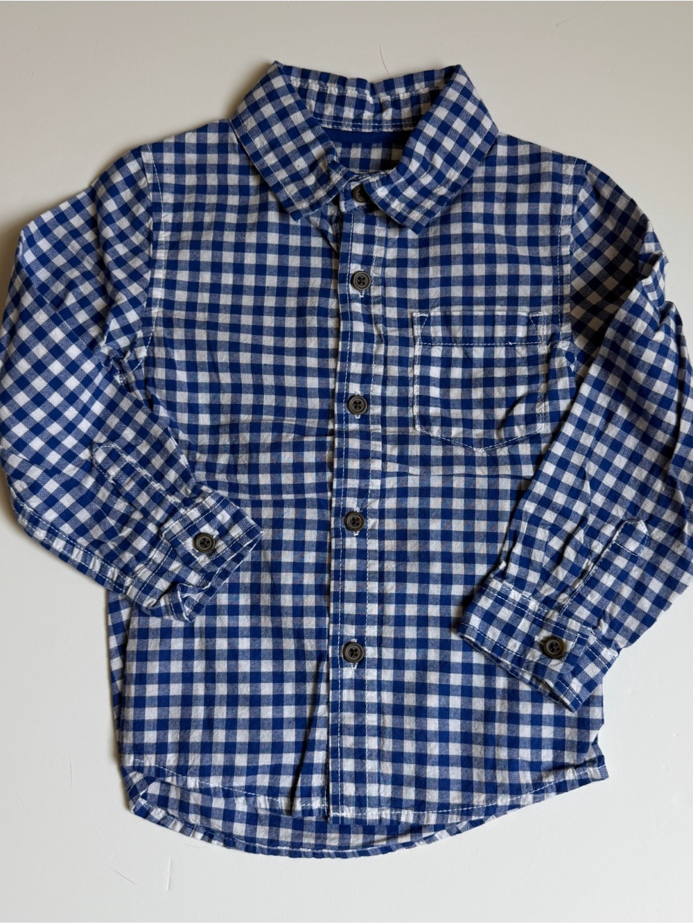 Bundle Cat & Jack and Crewcuts Boys Size 3T Gingham Button Down Shirts - Picture 2 of 15